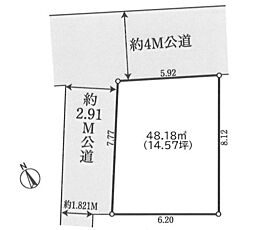 市川市市川2丁目　売地　駅5分の角地