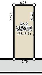 市川市真間5丁目　売地　2号地