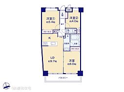 パールモア浦安 3LDKの間取図画像