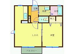 セゾン・シャルマン 1LDKの間取図画像