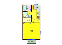 クレストライブ 1Kの間取図画像