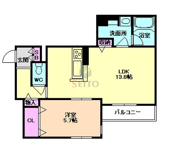 大阪府豊中市長興寺南3丁目(賃貸マンション1LDK・2階・50.95㎡)の写真 その2