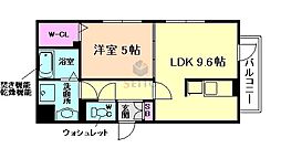 豊中市南桜塚3丁目アパート 1LDKの間取図画像
