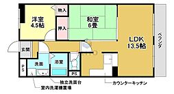 ボンヌ愛 2LDKの間取図画像