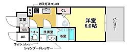 CREST TAPP 庄内 1Kの間取図画像