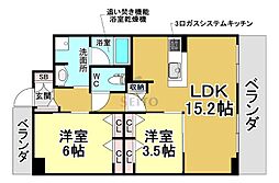 シャーメゾン岡町 2LDKの間取図画像