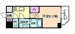 エスリード江坂セントラム 1Kの間取図画像