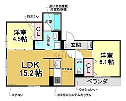 D-residence服部寿町 2LDKの間取図画像