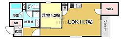 ソレイユ元町 1LDKの間取図画像