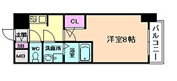 サムティ姫島LIBERLE 1Kの間取図画像