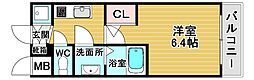 エスリード大阪セレスティア 1Kの間取図画像