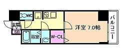 BRANSIESTA加島 1Kの間取図画像