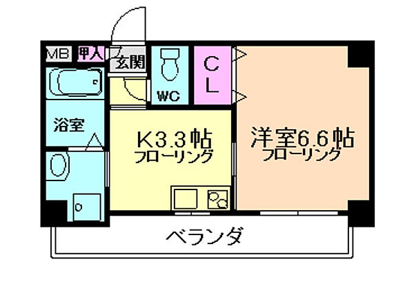 大阪府大阪市福島区海老江7丁目(賃貸マンション1K・3階・26.00㎡)の写真 その2