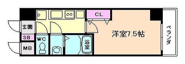 大阪府大阪市北区大淀南3丁目(賃貸マンション1K・8階・25.57㎡)の写真 その2