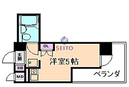 福島イーグルハイツ 1Kの間取図画像