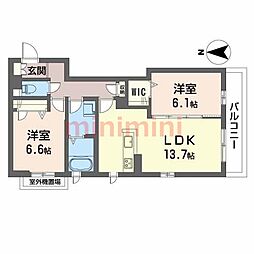 間取図画像 2LDK