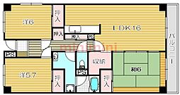 高槻パーク・レジデンス 3LDKの間取図画像