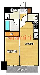 サンセール吹田 1LDKの間取図画像