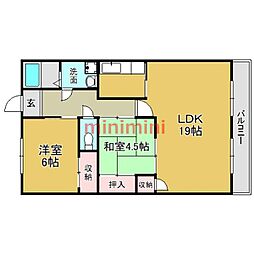 彩悠館 2LDKの間取図画像