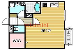 マレット・フィールドB ワンルームの間取図画像
