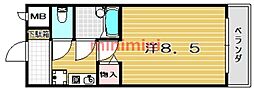メゾンアイーシャ 1Kの間取図画像