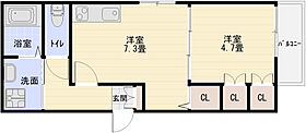 チェーロ道明寺 102号室 ｜ 大阪府藤井寺市道明寺２丁目10-8（賃貸アパート1DK・1階・33.12㎡） その2