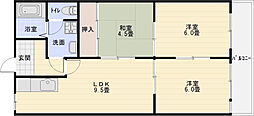 パールハイツ高木 3LDKの間取図画像