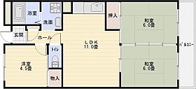 泰山ハイツ  ｜ 大阪府柏原市国分本町４丁目（賃貸マンション3LDK・5階・58.00㎡） その2