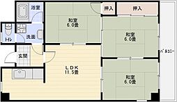 サンハイムマスヤマ 3LDKの間取図画像