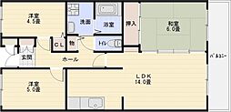 カサベルデ大正 3LDKの間取図画像