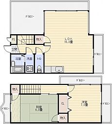 ロイヤル陽光園 2LDKの間取図画像