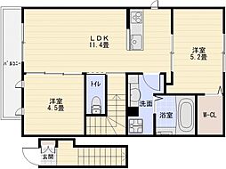 Dルームみのり 2LDKの間取図画像