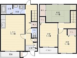 ツインコートいたくら 3LDKの間取図画像