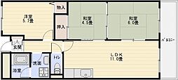 第5ハイグレード志紀 3LDKの間取図画像