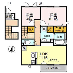 プレミール東本町 2階/-
