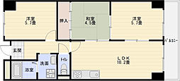 エクシード国分 3LDKの間取図画像