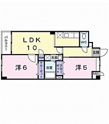 ディオーネ・ジエータ・イースト 2LDKの間取図画像