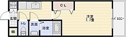 フジパレス光南町 1Kの間取図画像