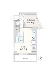 マイキャッスル荏原第2 1LDKの間取図画像