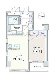 グランドメゾン王子 1LDKの間取図画像