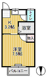 マミコーポ 1Kの間取図画像