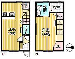 ブルージェイ若草 1LDKの間取図画像