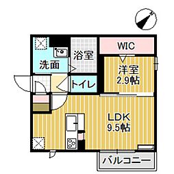 D-roomGrande 1LDKの間取図画像