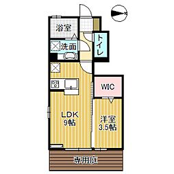 リアンカーサ 1LDKの間取図画像