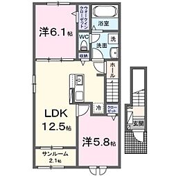 ゴラッソ 2LDKの間取図画像