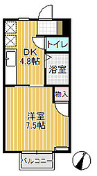 メゾンド・サンコーク 1DKの間取図画像
