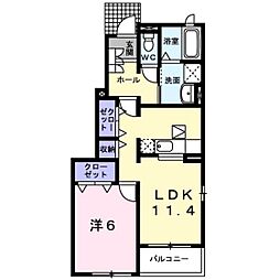 エプリース3 1LDKの間取図画像