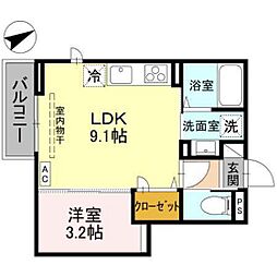 エレガエイト 1LDKの間取図画像