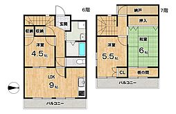 二条麩屋町ビューハイツ 3SLDKの間取図画像