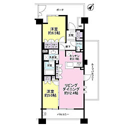 オーベル志村城山 2LDKの間取図画像